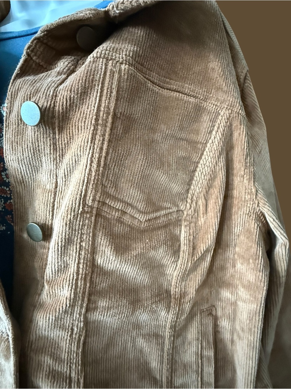 Time and Tru Tan Corduroy Jean Jacket - Picture 4 of 12